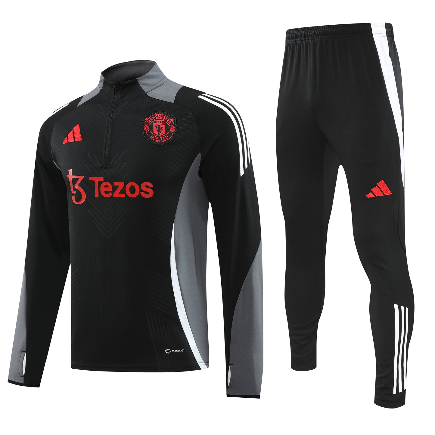 Manchester United Black/Grey Jacket & Trackpant 24-25