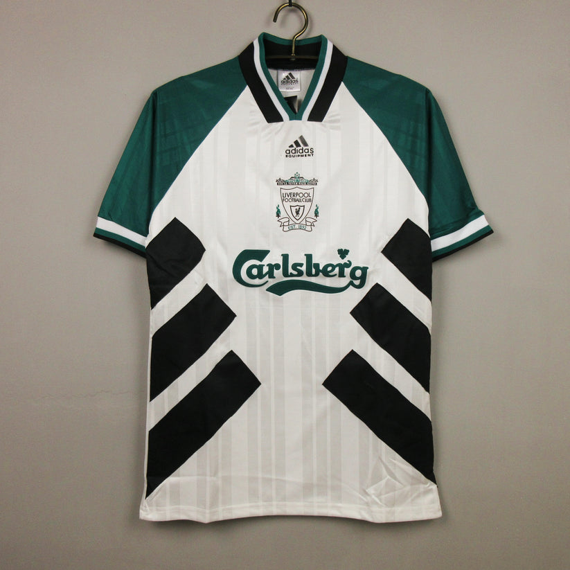 Liverpool 1993-95 Carlsberg White Green Retro Jersey