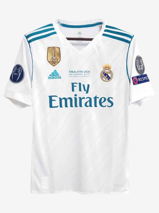 Real Madrid Home 2017/18 Retro UCL Jersey