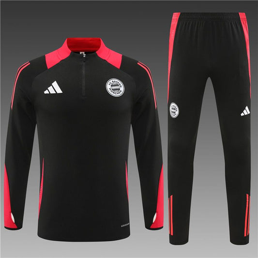 [24/25] Bayern Munich Black Red Jacket & Trackpant Combo