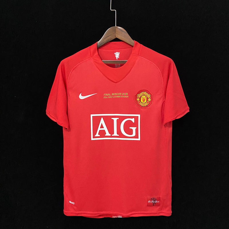 Manchester United 07/08 Red Champions League Edition Retro Jersey